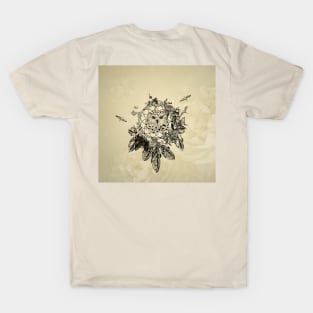 Wonderful owl with flowers T-Shirt